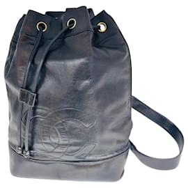 Vintage CC Bucket Drawstring Umhängetasche mit einem Schulterriemen - Chanel