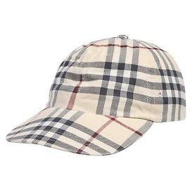 Burberry Casquette de baseball en coton à carreaux