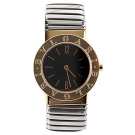 Bulgari Limitierte Auflage Tubogas Combo Schwarzes Zifferblatt