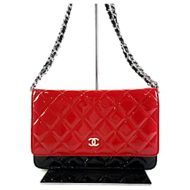 Chanel Klassische zweifarbige Kettenbörse Umhängetasche