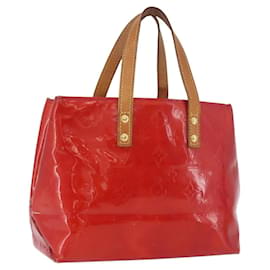 LOUIS VUITTON Monogram Vernis Reade PM Borsa a Mano Rossa M91088 LV Auth ti3791
