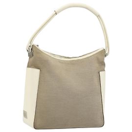 Borsa a Spalla GUCCI in Tela Pelle Beige Bianca Argento 001 3766 Auth 174462