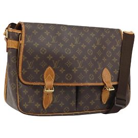 LOUIS VUITTON Bolsa de Hombro Monogram Gibeciere GM M42246 LV Auth bs34030