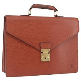 LOUIS VUITTON Cartella Consulente Epi Marrone M54423 LV Auth BA11220