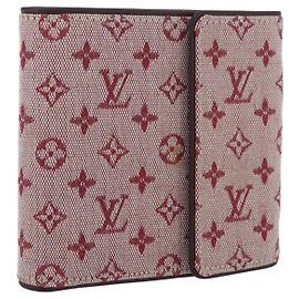 LOUIS VUITTON Mini Porta Billetes Tarjetas de Crédito Moneda Rojo M92241 Auth BA11513A