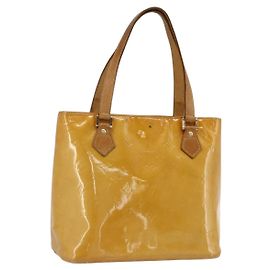 LOUIS VUITTON Borsa a Mano Houston Monogram Vernis Beige M91004 LV Auth ka3081