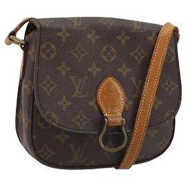 LOUIS VUITTON Monogram Saint Cloud MM Schultertasche M51243 LV Auth ARZ401