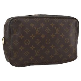 LOUIS VUITTON Trousse Toilette Monogram 28 Borsa Clutch M47522 LV Auth BSZ328