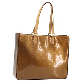 LOUIS VUITTON Borsa Tote Columbus Monogram Vernis Bronzo M91134 LV Auth 170094