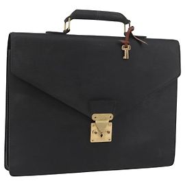 LOUIS VUITTON Cartella Consulente Epi Nera M54422 LV Auth BA11197