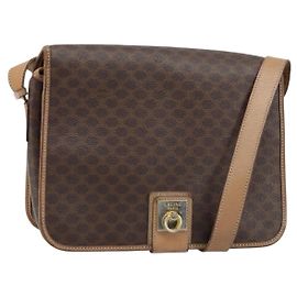 Céline Borsa a spalla in tela Macadam CELINE in pelle PVC Auth mr2142
