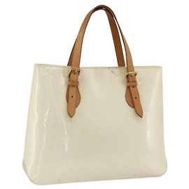 LOUIS VUITTON Borsa a Spalla Brentwood Monogram Vernis Perle M91512 LV Auth BSZ329