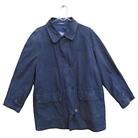 Burberry Navy Blue Cotton Jacket Size 50