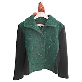 Veste Yves Saint Laurent en laine vert foncé