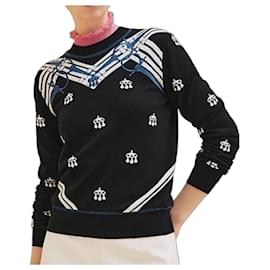 HERMÈS PULL À MANCHES LONGUES AVEC MOTIF « MORS A JOUETS ». - Hermès