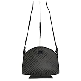 Borsa a spalla in tela vintage Givenchy nera e grigia