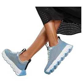 HERMÈS SNEAKERS DA DONNA HERMES IMPULSE IN TESSUTO PARACHUTE / CAMOSCIO DI CAPRA BLU. - Hermès