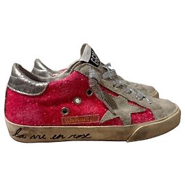 Sneakers basse Golden Goose in suede e paillettes