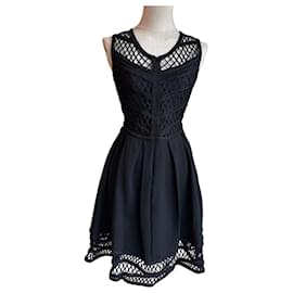Maje Kleid schwarz aus Viskose