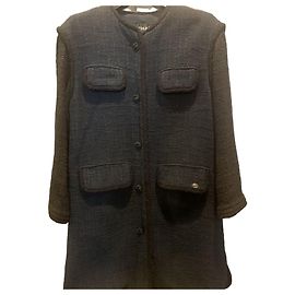 Casaco Cargo de Algodão Tweed Chanel
