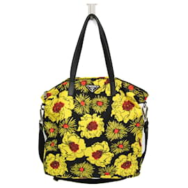 Prada TESSUTO Schulter- und Tragetasche mit Blumenmuster