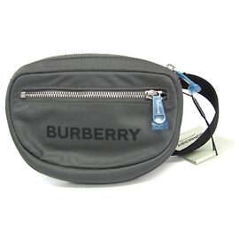 Riñonera/bolso de hombro de nylon gris Burberry Canon 8052888