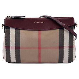 Borsa a tracolla Peyton in tela a quadri mega marrone Burberry