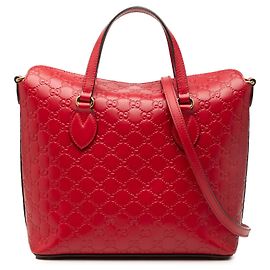 Borsa pieghevole rossa Guccissima Linea A di Gucci