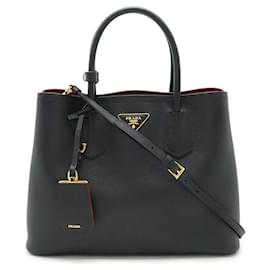 Prada Leder Doppel-Tote-Bag