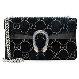 Borsa a Spalla Gucci GG Velvet Crystal Dionysus Medium E/W