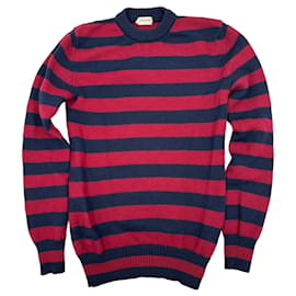 Maglione Saint Laurent in lana rosso e blu