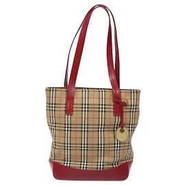 Borsa Tote in tela e pelle con motivo Nova Check di Burberry