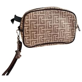 Pochette Vintage Pierre Balmain - Tela Monogramma e Pelle