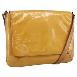 LOUIS VUITTON Monogram Vernis Thompson Street Bag Beige M91301 LV Auth 170059