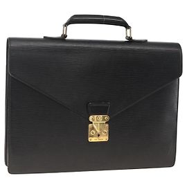 LOUIS VUITTON Epi Serviette Conseiller Borsa Business Nera M54422 LV Auth ka3192