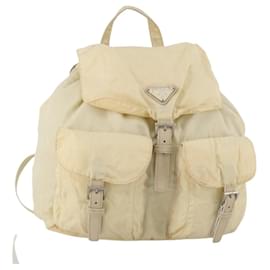 PRADA Rucksack aus Nylon in Weiß Silber authentisch 170947 - Prada