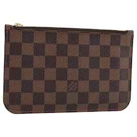 LOUIS VUITTON Pouch Neverfull PM Damier Ebene Auth ARZ173
