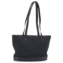 Céline CELINE C Macadam Canvas Tote Bag Schwarz Silber Auth 174485