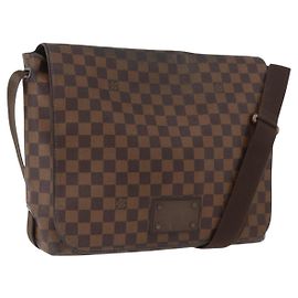 LOUIS VUITTON Schultertasche Brooklyn MM Damier Ebene N51211 LV Auth BA11409