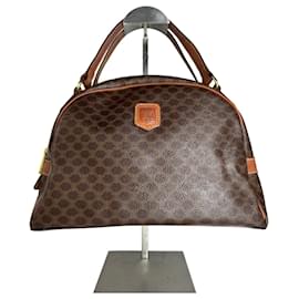 Céline Borsa in pelle monogramma Triomphe Celine Paris vintage marrone