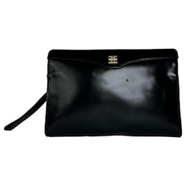 Clutch in pelle vintage Givenchy nera