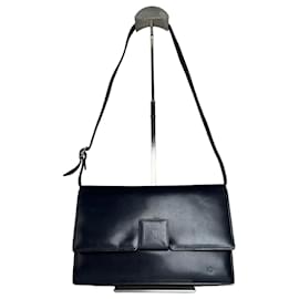 Borsa a spalla in pelle vintage Givenchy blu navy