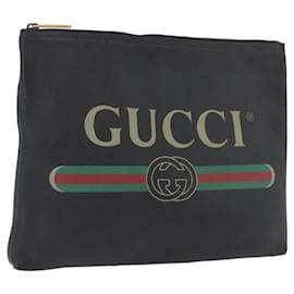 Bolso de mano de cuero negro GUCCI 500981 Auth BSZ359 - Gucci