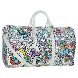 LOUIS VUITTON Monogram Comics Keepall Bandouliere 50 Bag M21863 LV Auth LNZ784SM