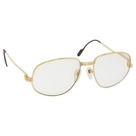 Occhiali CARTIER Trinity metallo tono oro Auth am10917