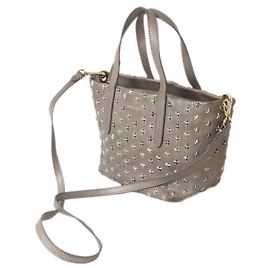 Borsa 2 in 1 Mini Sarah Stars in pelle grigia Jimmy Choo