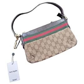 Borsa a mano Gucci in tela monogram beige