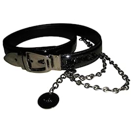 Gucci Tom Ford Gürtel aus Lackleder Schwarz 85cm