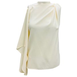 Alyssa-Top aus mattem Viskose-Crêpe in Elfenbein von Proenza Schouler