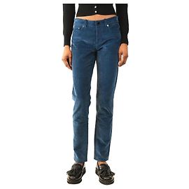 Loro Piana Pantalones de pana azul ajustados - talla UK 10